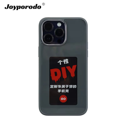 NFC Phone Case Wholesale LED Smart E Ink Screen Phone Cases PC Cover for Iphone NFC 12 13 14 15 Pro Max DIY Phone Display Case